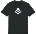 T-shirt noir Fearless Flow pour rider VTT, freeride, vue de face logo impression  blanche.